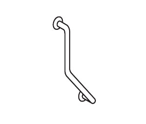 Bradley 8327 004000 1-1/4" Diameter Heavy Duty Grab Bar - Polished with Safety Grip Stainless Steel