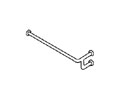 Bradley 8120 027000 1-1/2" Diameter Heavy Duty Grab Bar - Satin Stainless Steel