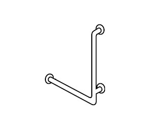 Bradley 8124 032000 1-1/2" Diameter Heavy Duty Grab Bar - Polished Stainless Steel