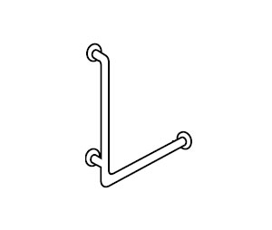 Bradley 8120 033000 1-1/2" Diameter Heavy Duty Grab Bar - Satin Stainless Steel