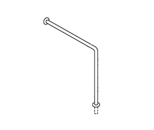 Bradley 8320 054000 1-1/4" Diameter Heavy Duty Grab Bar - Satin Stainless Steel