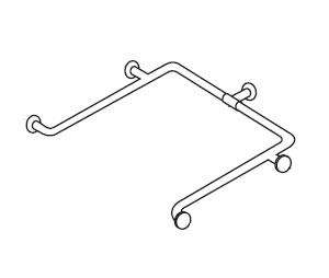 Bradley 8120 060306030 1-1/2" Diameter Heavy Duty Grab Bar - Satin Stainless Steel