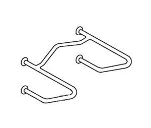 Bradley 8320 118000 1-1/4" Diameter Heavy Duty Grab Bar - Satin Stainless Steel