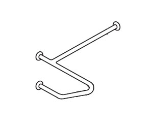 Bradley 8120 119000 1-1/2" Diameter Heavy Duty Grab Bar - Satin Stainless Steel