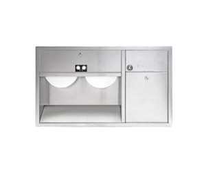 Bradley 5952 Jumbo Dual Roll Tissue Dispenser/Waste Receptacle - Right Hand