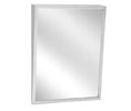 Bradley 740-1624 16"W x 24"H Fixed Tilt Stainless Steel Framed Mirror 