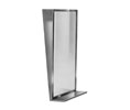 Bradley 7405-1630 16"W x 30"H Fixed Tilt Stainless Steel Framed Mirror with Shelf 
