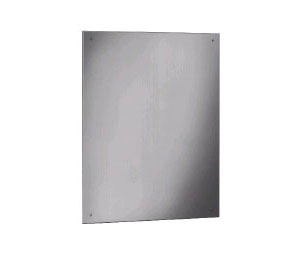Bradley 7481-1824 18"W x 24"H Frameless Type 430 Stainless Steel Mirror - Bright Annealed Finish