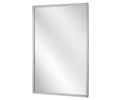 Bradley 780-2436 24"W x 36"H Stainless Steel Angle Frame Plate Glass Mirror