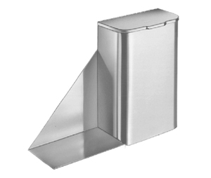 Bradley 4791-11 Surface Mounted Napkin Disposal with Shelf - Satin Stainless Steel