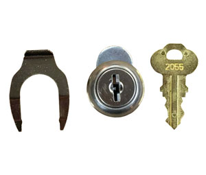 Bradley P15-399 Set of Replacements P10-558 Lock, Clip, & Key Kit