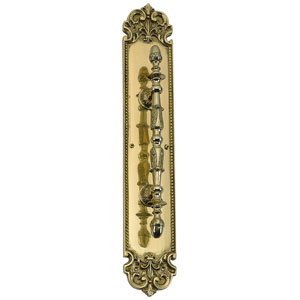 Brass Accents A04-P3221 Fluer De Lis Pull and Plate