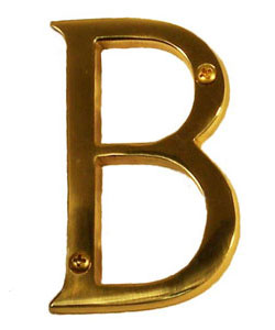 Brass Accents I07-L91B0 Traditional 4" Letter B
