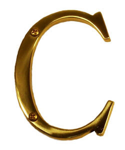 Brass Accents I07-L91C0 Traditional 4" Letter C