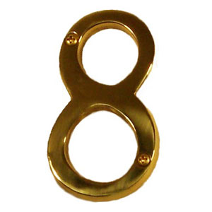 Brass Accents I07-N5580 Traditional 6" Raised Numeral 8