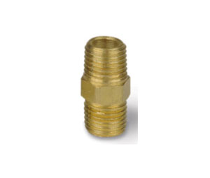 Brooks 4HN M x M Hex Nipple - 1/4"