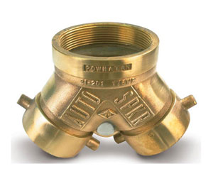 Brooks 612 Fire Department Connection - "AUTO SPKR" Straight Siamese, Single Clapper