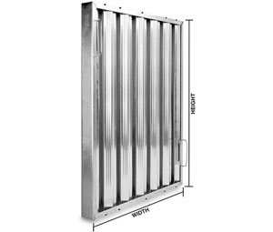 Brooks AF1016 Aluminum Hood Grease Filter - 10" H x 16" W