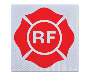 Brooks BLMRF Florida Truss Sign ”RF” - Vinyl, 9" x 9"