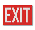 Brooks BL112 Self-adhesive Vinyl Exit Sign ”EXIT” - 12" x 8"