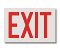 Brooks BL112W Self-adhesive Vinyl Exit Sign ”EXIT” - 12" x 8"