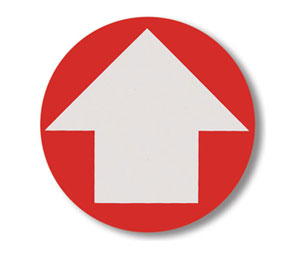 Brooks BL133 Self-adhesive Vinyl Directional Arrow - 4" Diameter