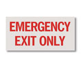 Brooks BL168 Self-adhesive Vinyl Exit Sign ”EMERGENCY EXIT ONLY” - 12" x 6"