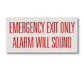 Brooks BL169 Self-adhesive Vinyl Exit Sign ”EMERGENCY EXIT ONLY...” - 12" x 6"