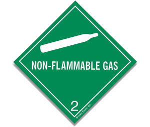 Brooks BL171 Department of Transportation Label - “Non-Flammable Gas”