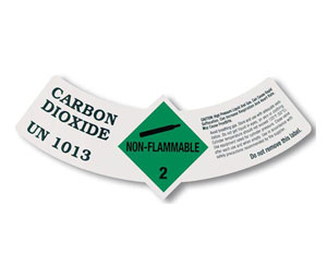 Brooks BL173 Department of Transportation Label - “Carbon Dioxide UN 1013”