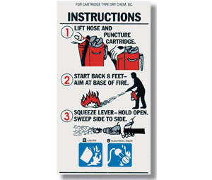 Brooks BL210 Pictorial Operating Label - Large CO2 Extinguisher Nameplate
