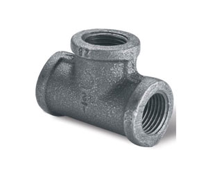 Brooks BP13 Black Pipe Fittings - Tee, 1/2"