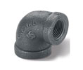 Brooks BP36 Black Pipe Fittings - 90° Reducing Elbow, 1/2" x 3/8"