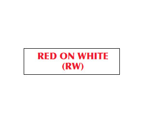 Brooks CS432RW Custom Engraved Sign - Corner Holes, Red/White, 432 sq in