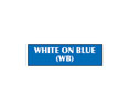 Brooks CS144WB Custom Engraved Sign - Corner Holes, White/Blue, 144 sq in
