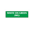 Brooks CS144WG Custom Engraved Sign - Corner Holes, White/Green, 144 sq in