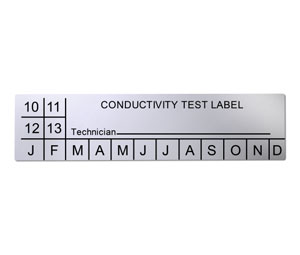 Brooks CTLBK Conductivity Test Label - Blank Conductivity Test