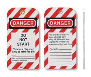 Brooks ELA250 "DO NOT START" Lockout Tag, Pkg/25