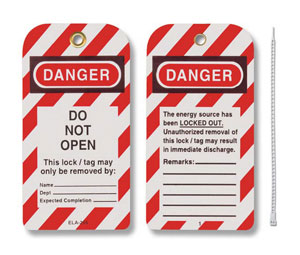 Brooks ELA255 "DO NOT OPEN" Lockout Tag, Pkg/25