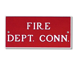 Brooks FDC509 ”FIRE DEPT CONN” FDC Wall Escutcheon - Aluminum