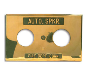 Brooks 667PCD ”AUTO SPKR” Rectangular FDC Wall Escutcheon - Polished Chrome