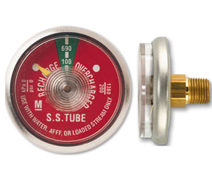 Brooks G100WS Fire Extinguisher Parts - 100 lb Pressurized Water Gauge (S.S. Bourdon)