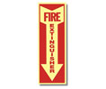Brooks G108 Glow-In-The-Dark Self-adhesive Vinyl Sign ”FIRE EXTINGUISHER” - 4" x 12"