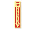 Brooks G109 Glow-In-The-Dark Self-adhesive Vinyl Sign ”FIRE EXTINGUISHER” - 4" x 18"