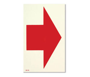 Brooks G113 Glow-In-The-Dark Self-adhesive Vinyl Directional Arrow - 8" x 5"