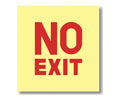 Brooks G126 Glow-In-The-Dark Self-adhesive Vinyl Sign ”NO EXIT” - 5" x 5 1/4"