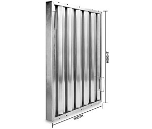 Brooks GVF2016 Galvanized Hood Grease Filter - 20" H x 16" W