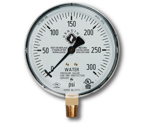 Brooks MSG3 Sprinkler Gauges - Air/Water Gauge, 0–300 psi