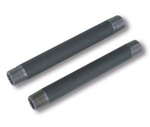 Brooks N2515 Black Pipe Fittings - 1/4" Thread Pipe Nipple, 1 1/2" L