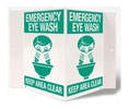 Brooks PTD176 Emergency Eye Wash Sign ”EMERGENCY EYE WASH” - 18" x 10"